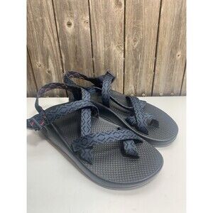 Chaco Men's Sandals Blue Geometric Straps Vibram Performance Hiking Shoe Size 9